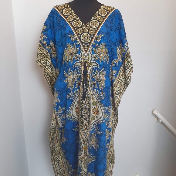 Dresses & Skirts - Floral Print Long Caftan Tunic Maxi